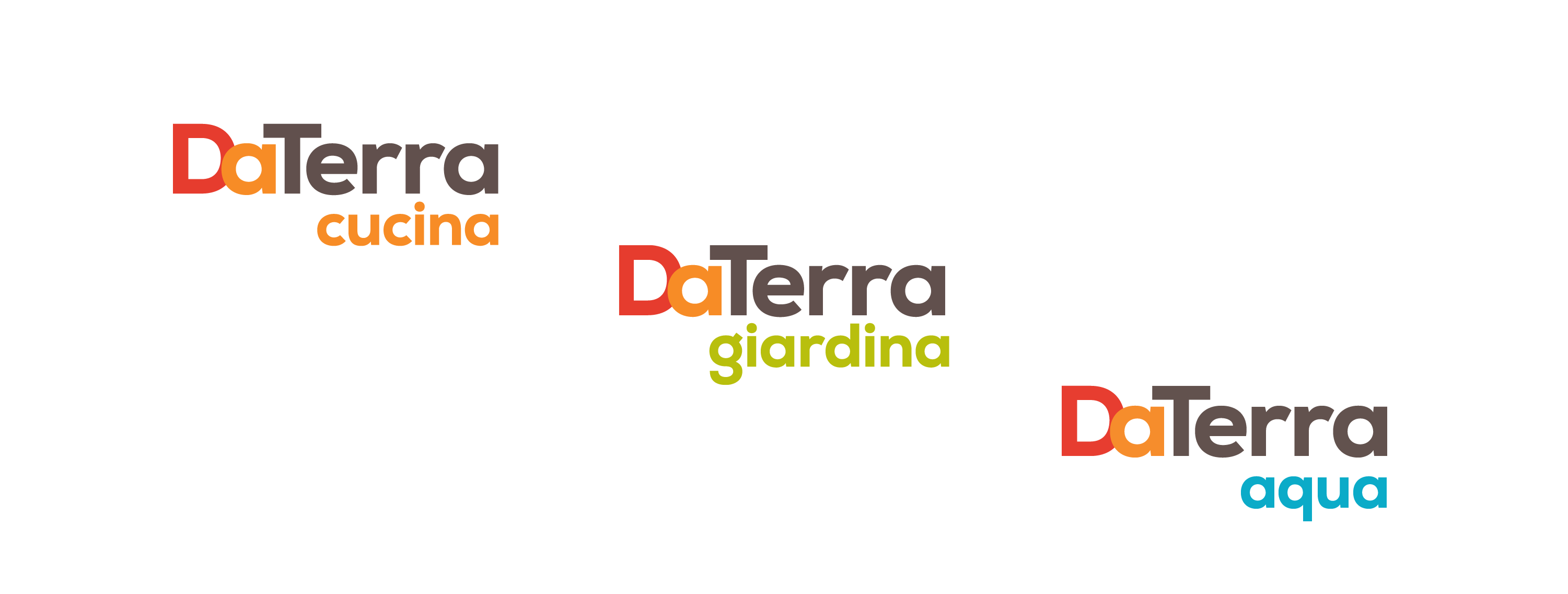 Brand and sub-brand designs for DaTerra.